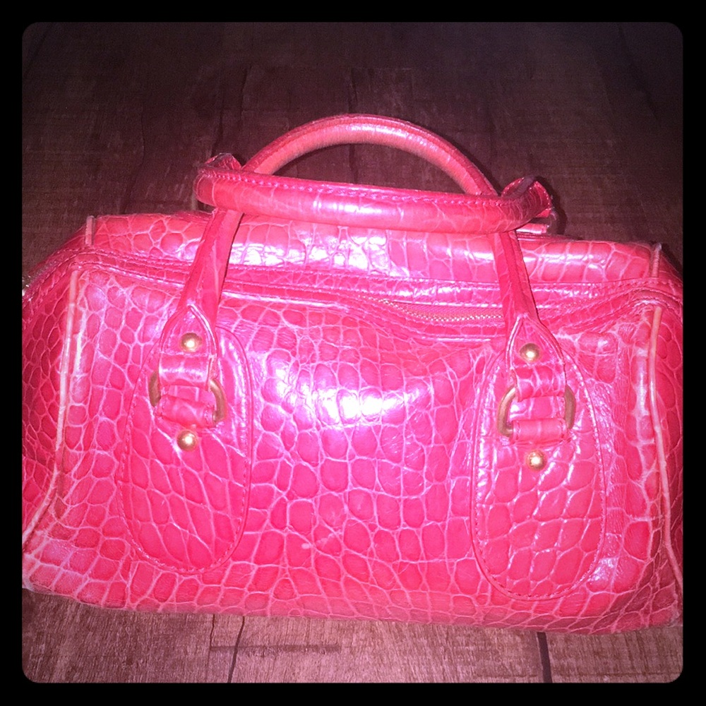 Red Alligator Style Hand Bag